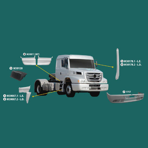 Recubrimiento Ext Parante Izq P/mercedes Benz 1938/1620/1634 2