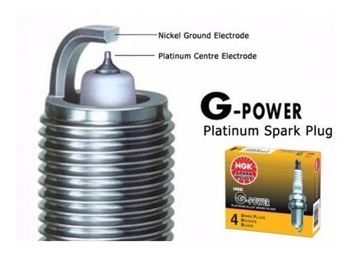 NGK Competition Platinum G-Power Spark Plug for Fiat Palio Adventure 1.4 0