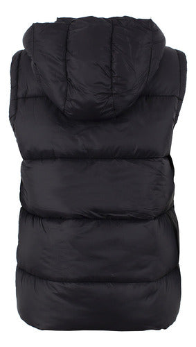 Braku Women's Imported Nylon Vest with Hood in Black 1