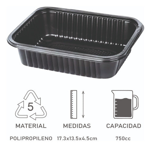 Heavyweight Black Disposable Tray 103 - Delivery X600 5