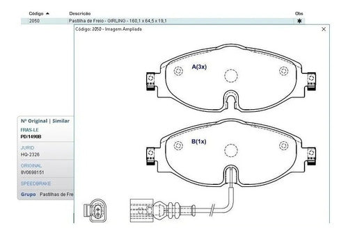 Frasle Rear Brake Pads VW Golf TSI 1.4 2014 Audi A3 13/ 1