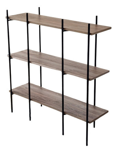 Industrial Iron and Wood Pantry Shelf Bookcase 0