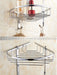 Corner Double Shelf with Hooks for Bathroom Shower Box Stainless Steel Quality Decoracc® 5