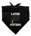 Graphics and More Mas Tarde Haters Graduation Cap Dog Pet Bandana Black 0