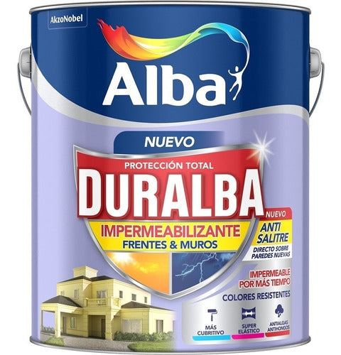 Duralba Fronts and Walls Waterproofing Paint White Matte 10L 0