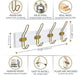 Tibres - Golden Wall Hooks for Hanging Coat, Clothes, Ch 2