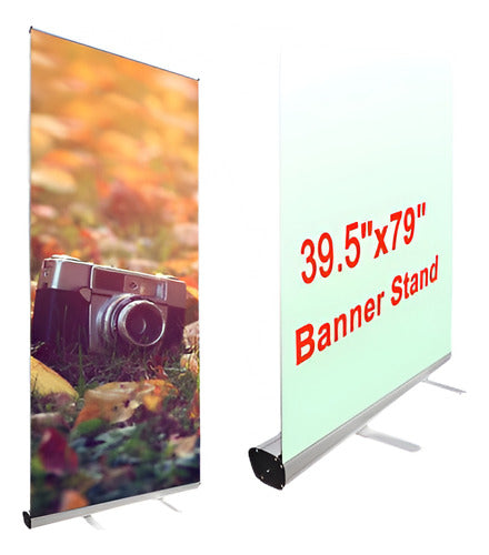 Aluminum Adjustable Rollup Banner Stand 39.5 x 79 0