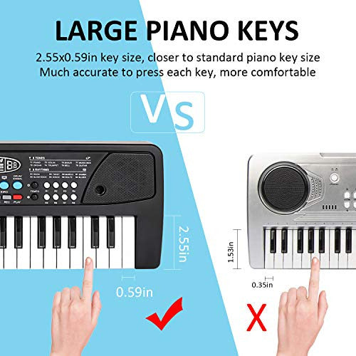 M Sanmersen Piano Keyboard for Kids, Kids Piano with Microphone Portable Electronic Keyboards for Beginners 4