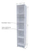 Modern White Melamine 18mm Bookshelf 30x150x20 Adjustable Shelves 3