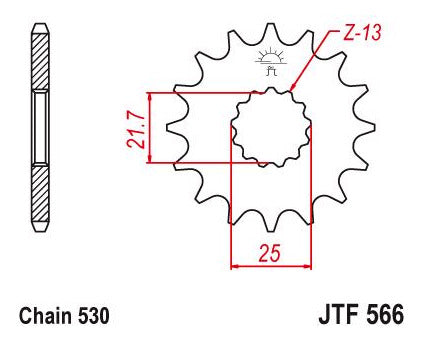 JT Piñon 14T Suzuki GSX-R 600 90-97 1