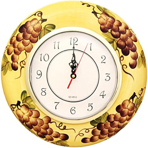 Toscana Cocina Decoración Uva Reloj De Pared 0