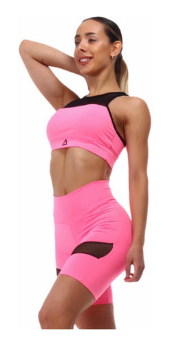 Ludmila Set: Top and Cycling Shorts Combo in Aerofit SW Tul Combination 8