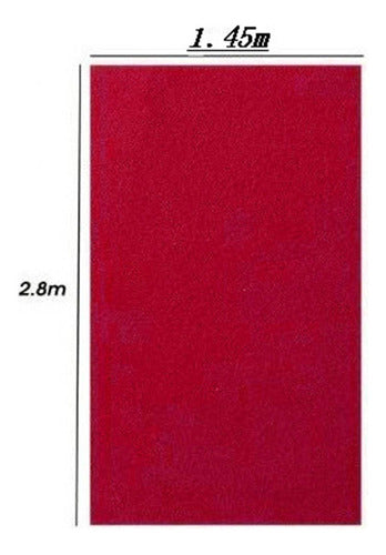 Acessórios De Pano De Bilhar Lã 2,8 X 1,45 M Vermelho 1