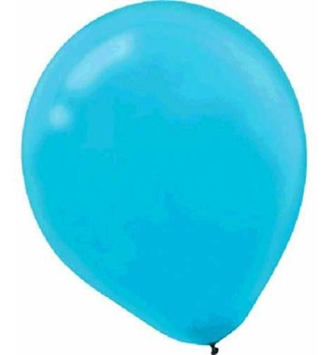 Globos De Latex Lisos | Azul Caribe | Paquete De 50 | Decora 0