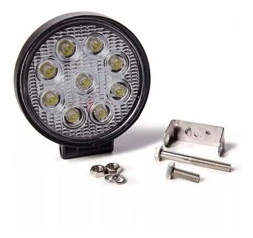 Kit 2 LED 27W Universal 4x4 ATV Motorcycle Reflector Light Set 3