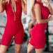 JPM Short Catsuit in Cotton and Lycra with Closure Detail 5