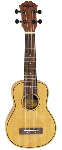 Fzone Ukulele FZU-D30S Soprano Sapele Natural with Case 0