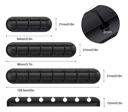 Solowit Soporte De Silicona Para Cable De Escritorio Organiz 3