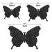 Bbto 3D Butterfly Wall Stickers 48 Units Black with Glitter 1