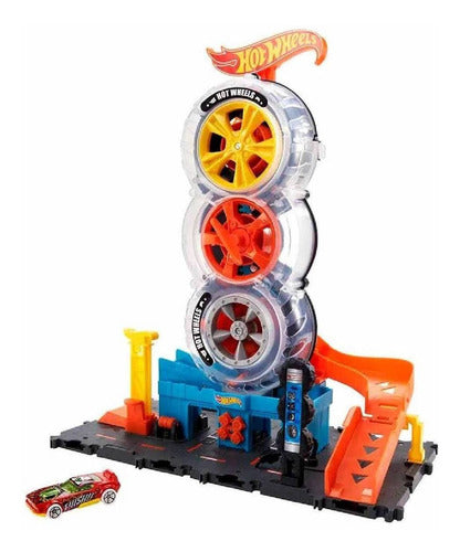 Hot Wheels City Super Twist Tire Shop - Mosca 1