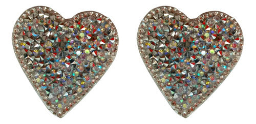 Aplique Corazon De Strass Piedras Termoadhesivo Parche X 2 0