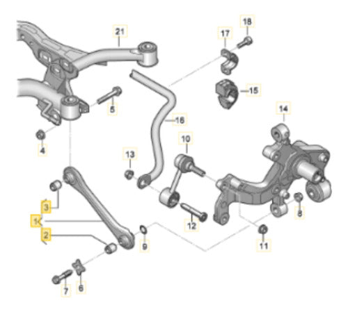 Bapmic Germany Rear Suspension Arm Right - Audi A3 - VW Passat 3