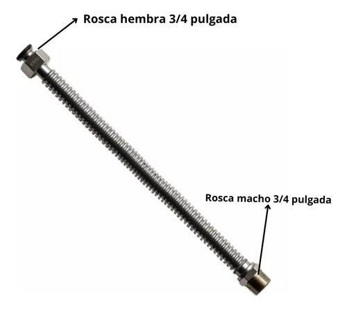 Ideal Flexible Para Agua Acero Inoxidable 3/4 X 25 1