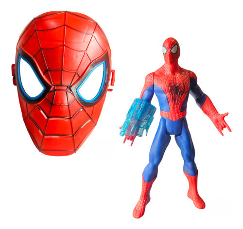 Muñeco Hombre Araña24cm + Mascara(solo Muñeco C/luz Y Sonido 1