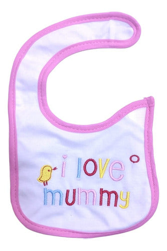 Set of 6 Cotton Baby Bibs for Girls 1