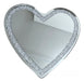 Le Tapis Heart-Shaped Mirror with Silver Diamond Frame - 70cm 0