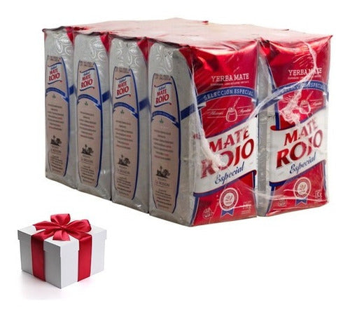 Mate Rojo Yerba Mate Rojo Especial X 12 Units of 1kg + Surprise Gift 0