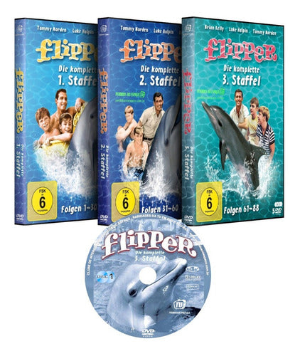 Série Flipper Anos 60 Completa Legendada 88 Eps 3 Box 15 Dvd 0