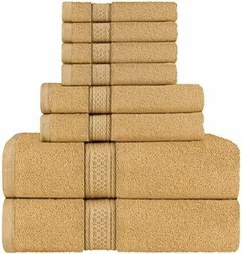 Utopia Towels Juego De 8 Toallas De Baño, De Mano Y Toallitas 100% Algodón 0