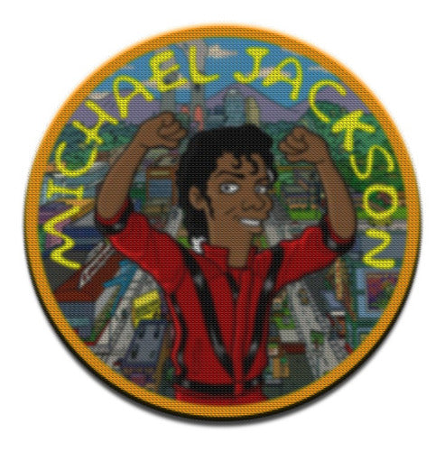 Circular Simpsons Michael Jackson Patch 0