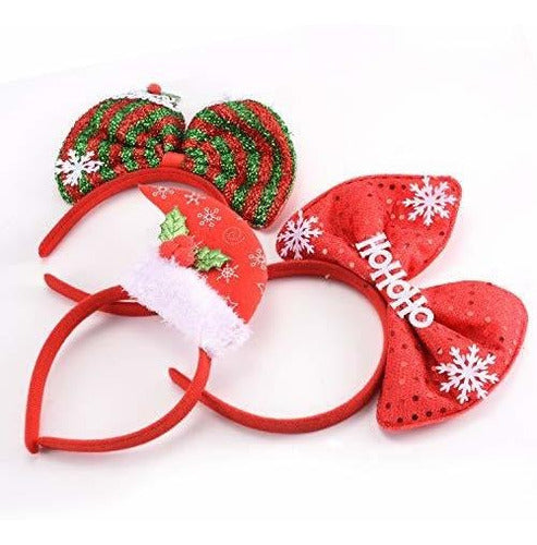 SEVEN STYLE 12 Christmas Headbands, Fun Holiday Decorations 5