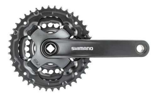 Shimano FC-TY301 Triple Chainring 48-38-28t 175mm Square Taper Tauro Bike 1