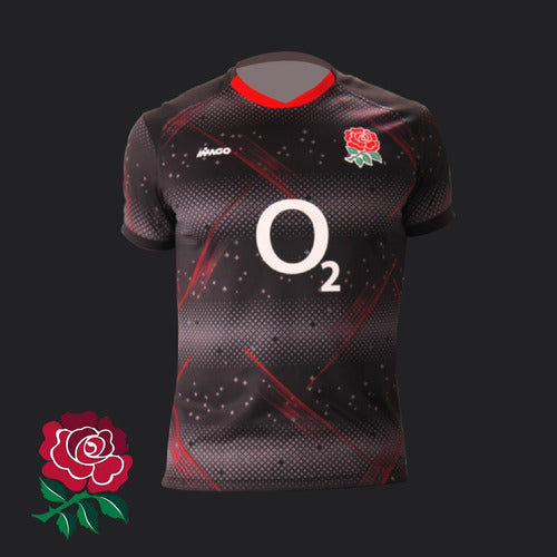 Imago Rugby Jersey England Premium Reinforced Black 6