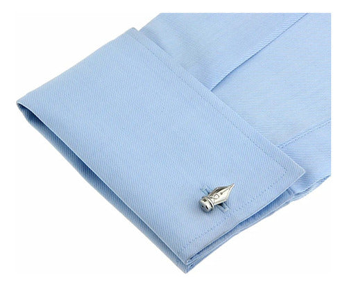 Writer's Feather Cufflinks for French Cuff Shirt 3