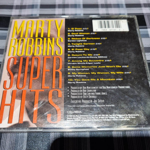 Marty Robbins - Super Hits - Country - Cd Original Importado 1