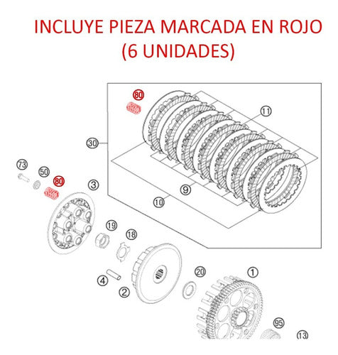 Kit Resorte Canasta De Embrague Husqvarna Fc 250 1