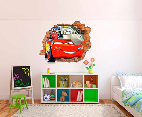 Vinilo Pared Rota Infantiles Cars Wall Sticker 1