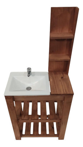 DF Hogar Double Deck Vanity with Sink and Faucet 2