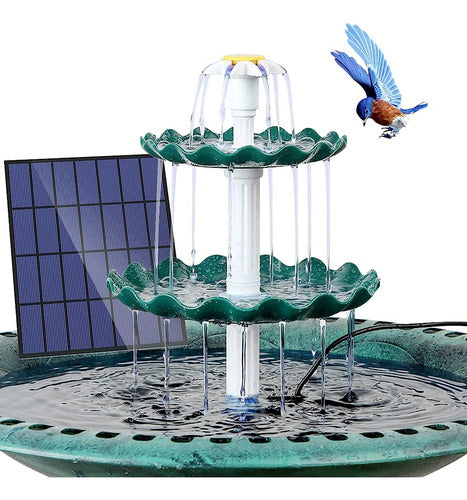 ~? Fuente De Baño Solar Para Pájaros Amztime, Baño Para Pája 0