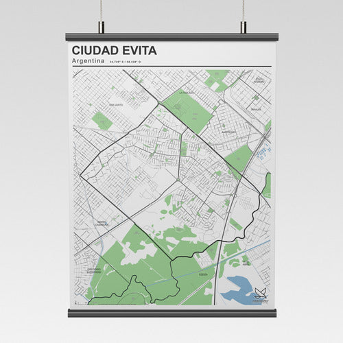 Andesmapas Mapa Ciudad Evita 80x61 Cm 2