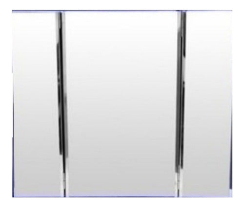 Stainless Steel Medicine Cabinet 3 Bodies 55x45x10 Wall-Mountable 0
