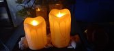 LED Candle with Melted Wax Effect and Flickering Flame - 15 x 9 cm 4