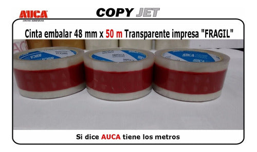 Auca Cinta Impresa Frágil 48 Mm X 50 Metros X 20 Unidades 3