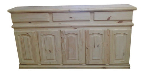 Solid Pine Modular Low Sideboard 1.80m x 1m Tall 0