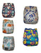 Eco-Friendly Cloth Diapers by [Brand Name] - 5 Pack, Cotton & Bamboo with Inserts 0