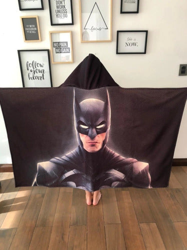 Black Batman - Hooded Blanket/Cape 0